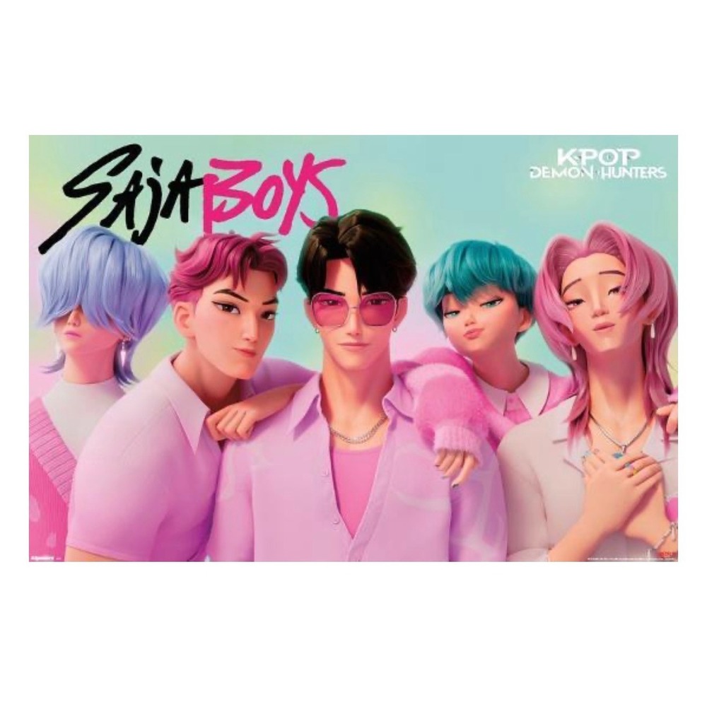 Netflix Kpop Demon Hunters 2025 Wall Poster Saja Boys And Group 22.3" x 34"